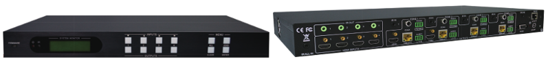 MUH44TP  :::  เครื่องสลับสัญญาณ HDMI เป็น HDBaseT แบบ 4x4 พร้อมถอดเสียงเป็นอนาล็อก รองรับ 4K