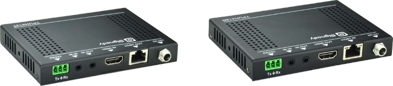 TPUH412 :: เครื่องส่งและรับสัญญาณ HDMI, IR และ RS232 ผ่านสาย CAT5e, CAT6 ไกล 70 เมตร พร้อมส่งไฟเลี้ยงไปเครื่องรับ ด้วยเทคโนโลยี่ HDBaseT