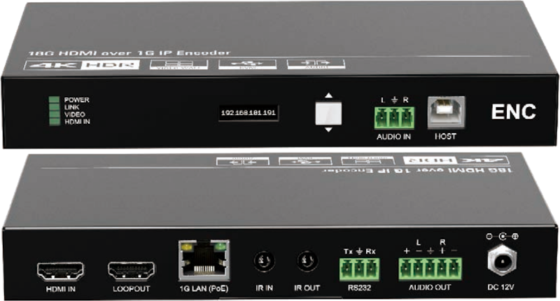 IPS500E  :::   เครื่องเข้ารหัสสัญญาณ HDMI บนเครือข่ายอีเทอร์เน็ต 1Gbps.