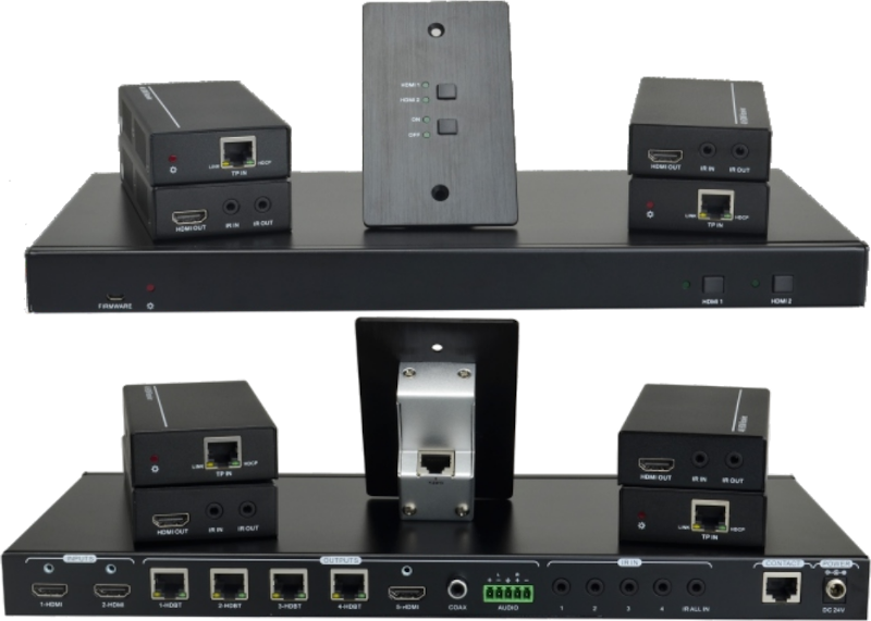 SUH25E KIT  :::  เครื่องกระจายสลับสัญญาณ HDMI เป็น HDBaseT เข้า 2 ออก 4 รองรับสัญญาณ 4K